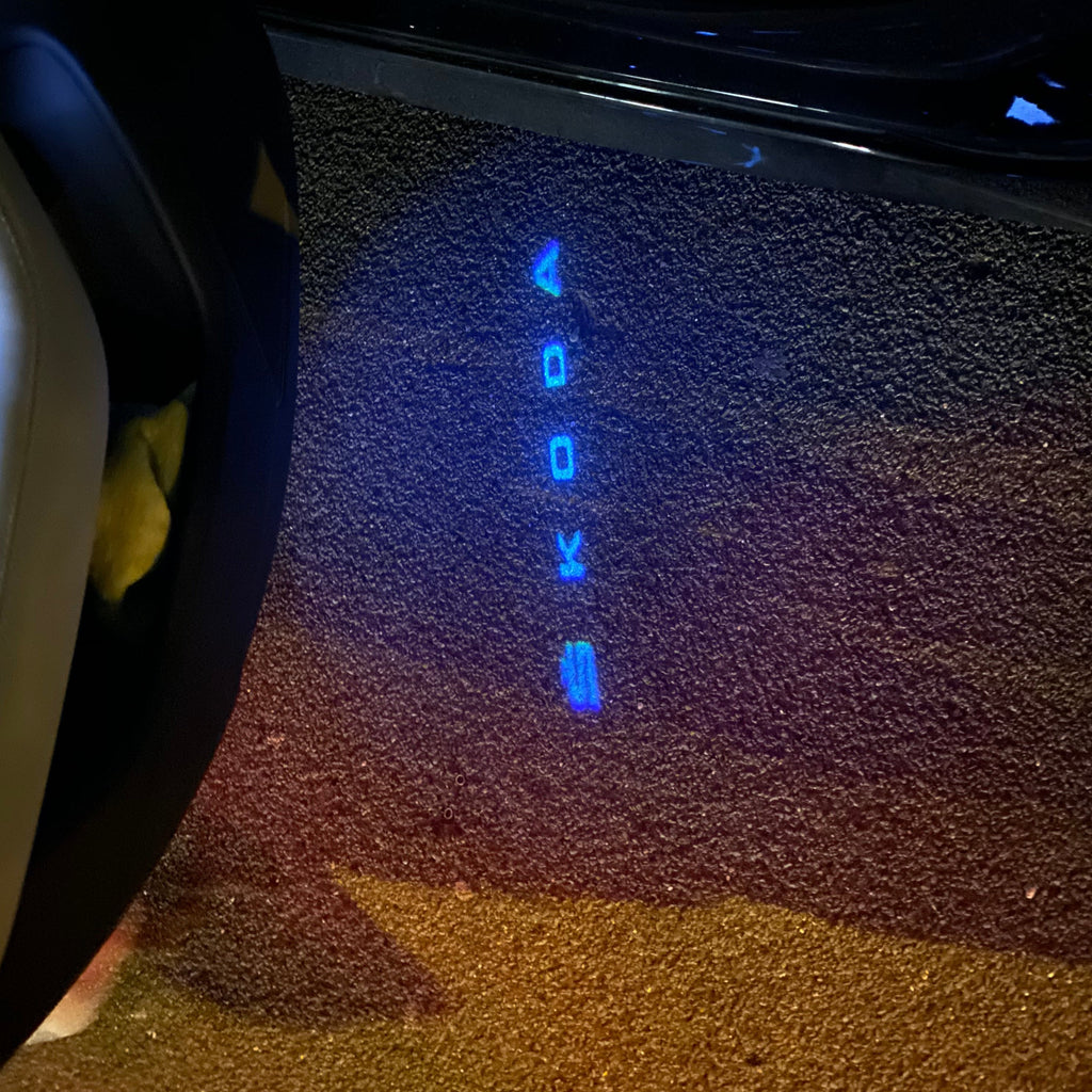 SKODA ORIGINAL LOGO PROJECTOT LIGHTS Nr.19  (quantity 1 = 2 Logo Films /2 door lights）