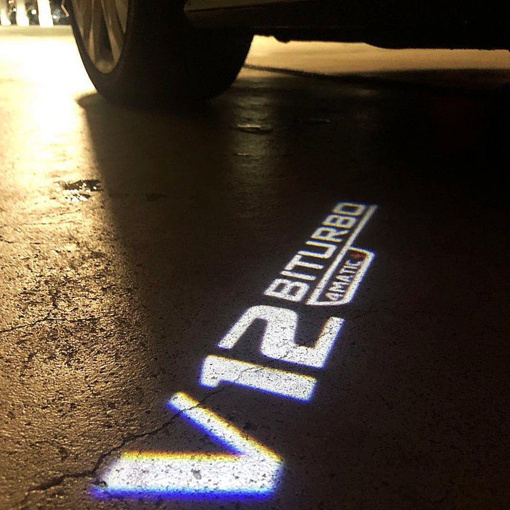 MERCEDES BENZ V12 BTIURBO LOGO PROJECTOT LIGHTS Nr.37 (quantity 1 = 1 sets/2 door lights)