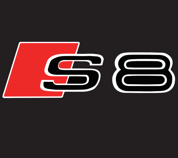AUDI S8 LOGO PROJECTOR LIGHTS Nr.19 (الكمية 1 = 2 فيلم شعار / 2 باب)