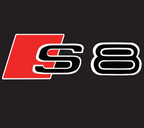 AUDI S8 LOGO PROJECTOR LIGHTS Nr.19 (الكمية 1 = 2 فيلم شعار / 2 باب)
