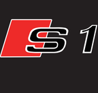 AUDI S1 LOGO PROJECTOT LIGHTS Nr.19 (الكمية 1 = 2 أغشية الشعار / 2 أضواء الباب）