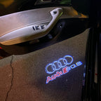 AUDI LOGO PROJECTOT LIGHTS Nr.255 (الكمية 1 = 2 Logo Films /2 أضواء الباب)