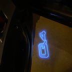AUDI LOGO PROJECTOT LIGHTS Nr.19 (الكمية 1 = 2 Logo Films /2 أضواء الباب)