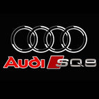 AUDI LOGO PROJECTOT LIGHTS Nr.255 (الكمية 1 = 2 Logo Films /2 أضواء الباب)