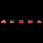 SKODA ORIGINAL LOGO PROJECTOT LIGHTS Nr.19  (quantity 1 = 2 Logo Films /2 door lights）