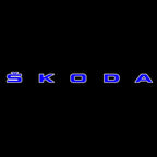 SKODA ORIGINAL LOGO PROJECTOT LIGHTS Nr.19  (quantity 1 = 2 Logo Films /2 door lights）
