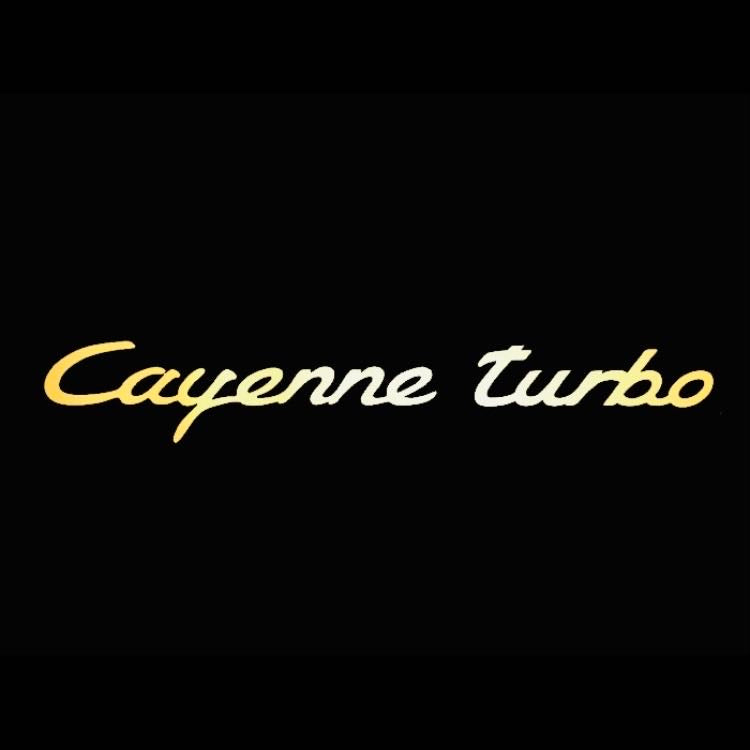 PORSCHE Cayenne Turbo LOGO PROJECTOR LIGHTS Nr.28 (الكمية 1 = 2 شعار فيلم / 2 أضواء باب)