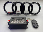 AUDI Front Grill Logo LED with dznamic indicator black color 27.3CM