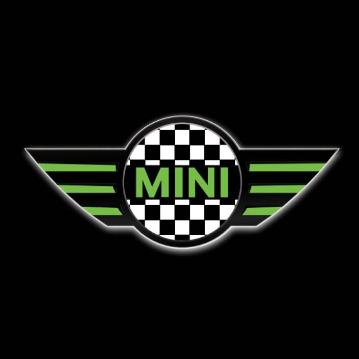 MINI ORIGINAL LOGO PROJECROTR LIGHTS Nr.08 (quantity  1 =  2 Logo Film /  2 door lights)