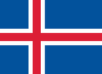 أيسلندا Ísland شعار العلم الوطني (كمية 1 = 1 مجموعات / 2 فيلم شعار / يمكن استبدال أضواء شعارات أخرى)