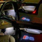 AUDI S8 LOGO PROJECTOR LIGHTS Nr.19 (الكمية 1 = 2 فيلم شعار / 2 باب)