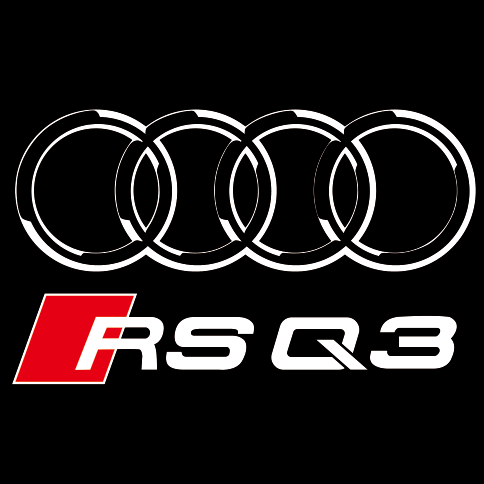 AUDI LOGO PROJECTOT LIGHTS Nr.19 (الكمية 1 = 2 Logo Films /2 أضواء الباب)