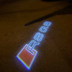 AUDI LOGO PROJECTOT LIGHTS Nr.19 (الكمية 1 = 2 Logo Films /2 أضواء الباب)