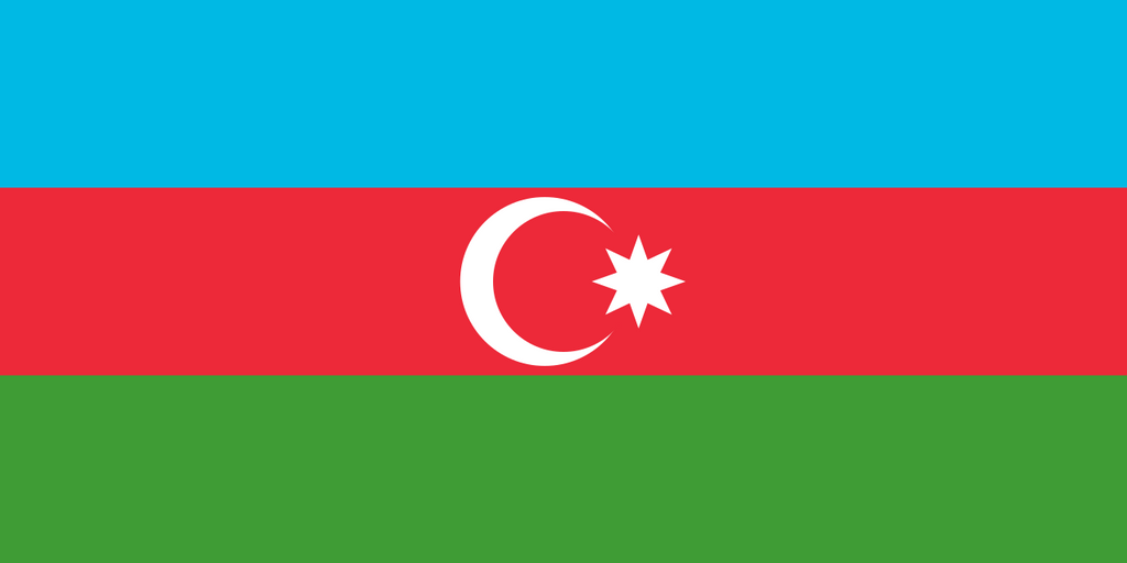 Azerbaijan Azаrbaycan شعار العلم الوطني (كمية 1 = 1 مجموعات / 2 فيلم شعار / يمكن استبدال أضواء شعارات أخرى)