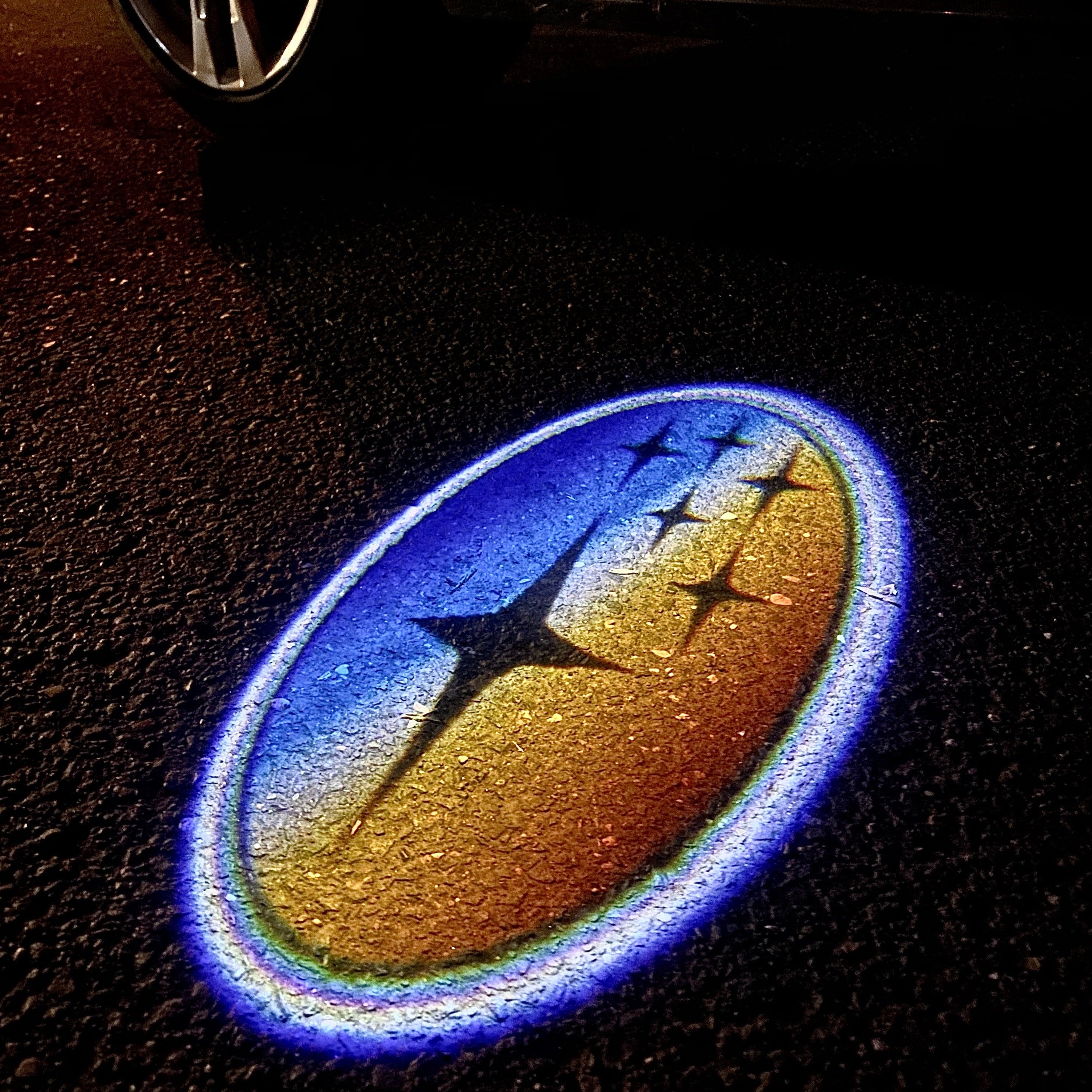 SUBARU  LOGO PROJECROTR LIGHTS  (quantity 1 = 1 sets/2 door lights)Nr.03b1