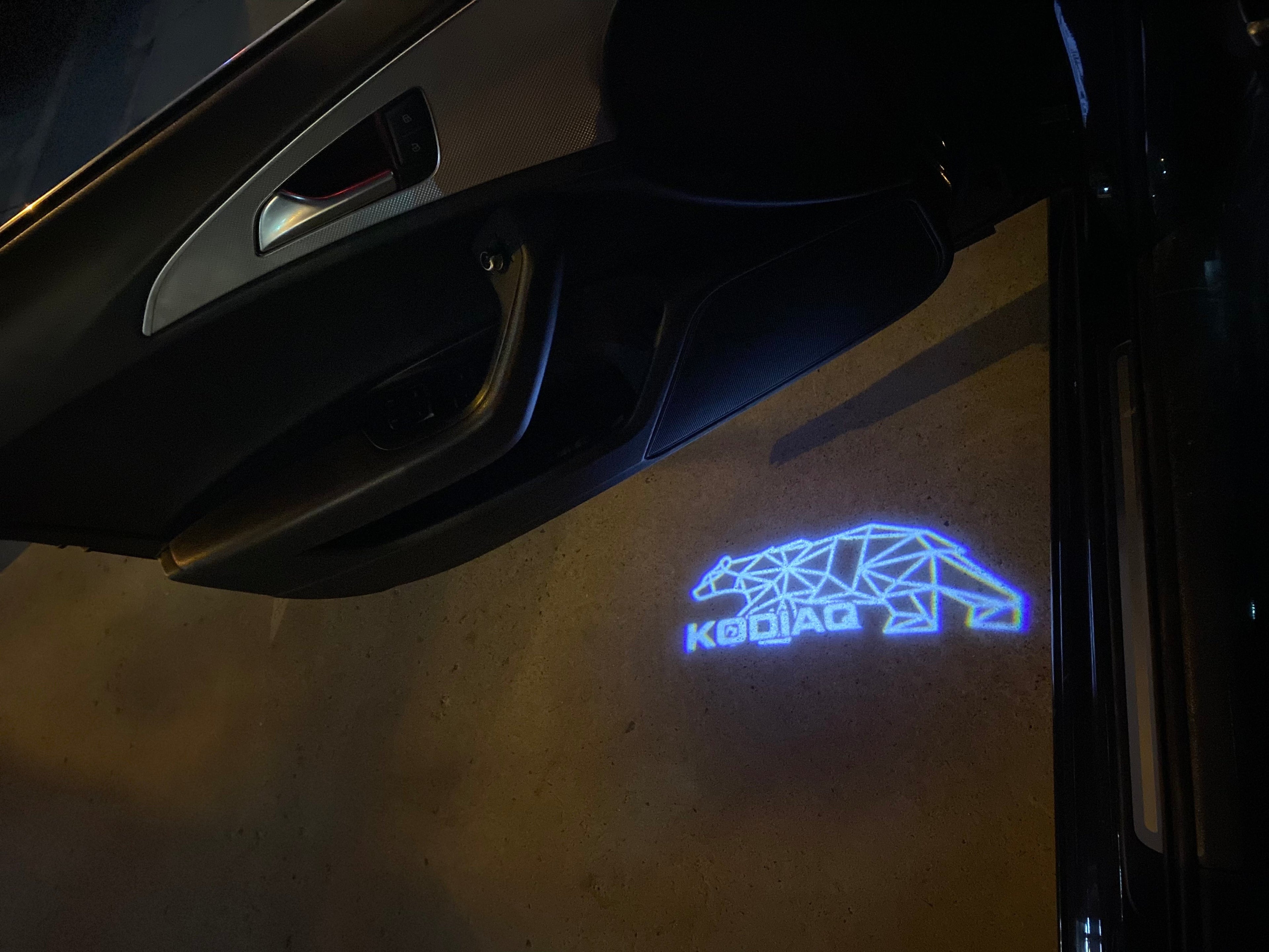 SKODA KODIAQ LOGO PROJECTOT LIGHTS Nr.00068 (quantity  1 =  2 Logo Film /  2 door lights)