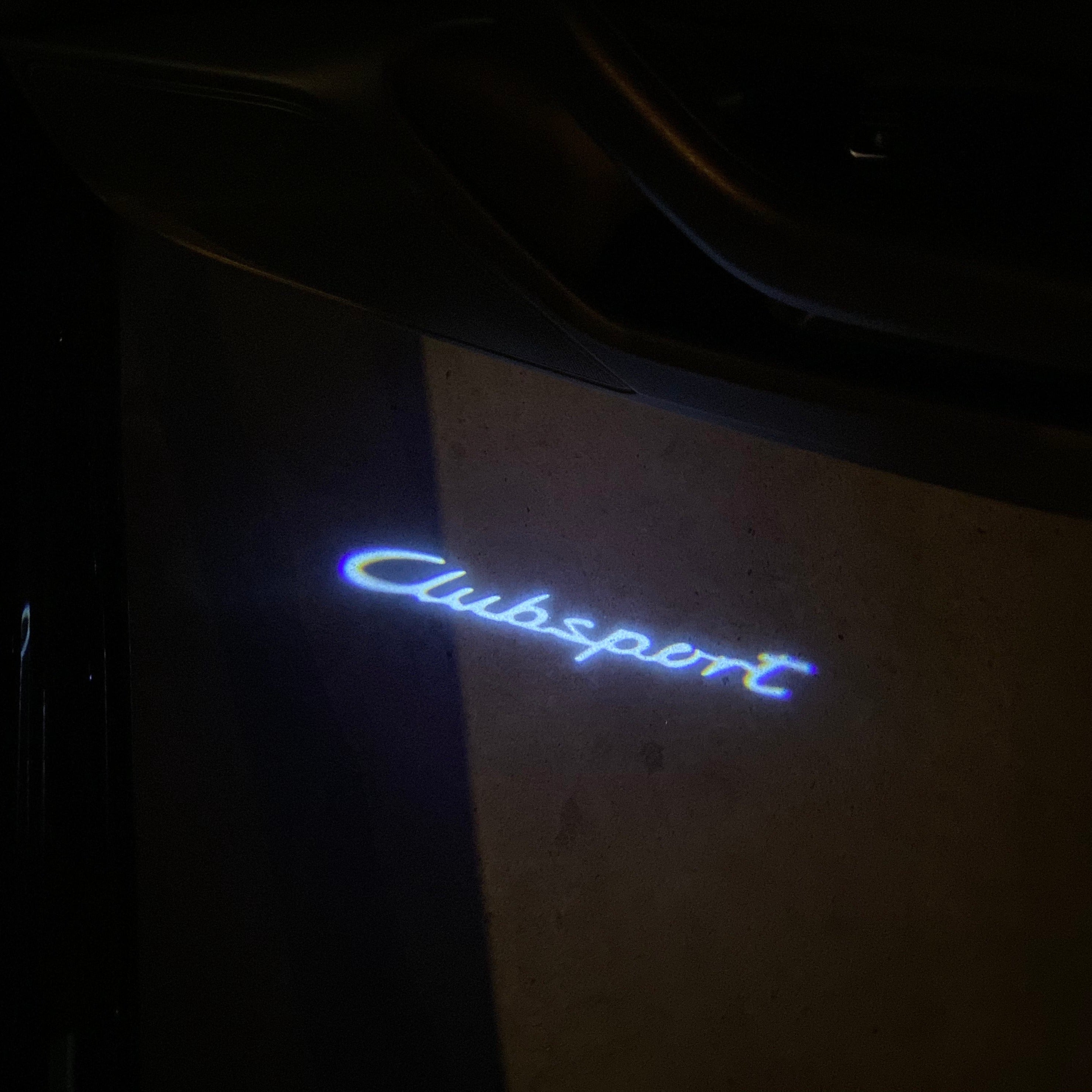 LOGO PROJECTOR LIGHTS PORSCHE Nr.06 (الكمية 1 = 2 شعار فيلم / 2 أضواء باب)