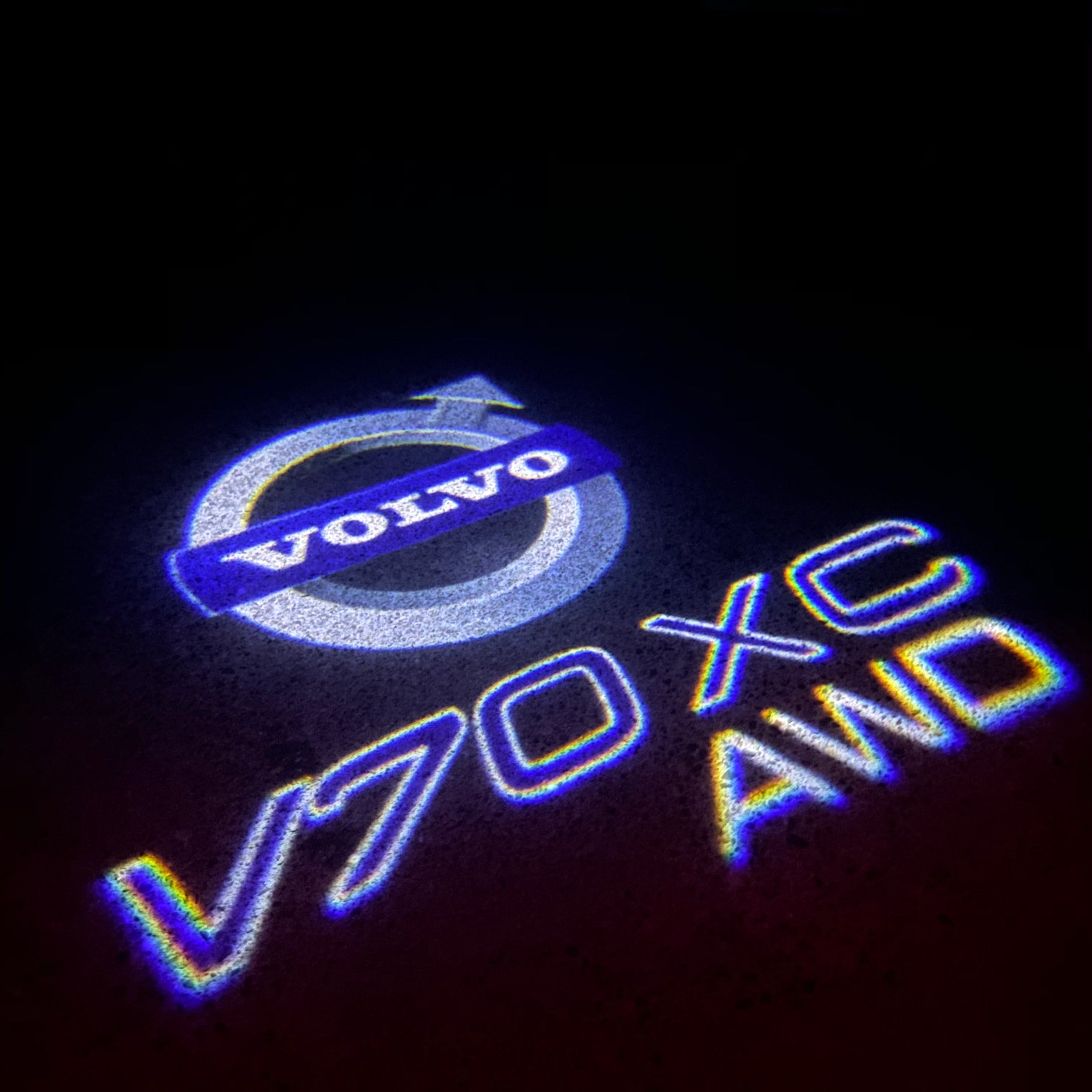 V70 LOGO PROJECTOR LIGHTS Nr.06 (الكمية 1 = 2 شعار فيلم / 2 مصباح للباب)