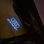 AUDI LOGO PROJECTOT LIGHTS Nr.19 (الكمية 1 = 2 Logo Films /2 أضواء الباب)