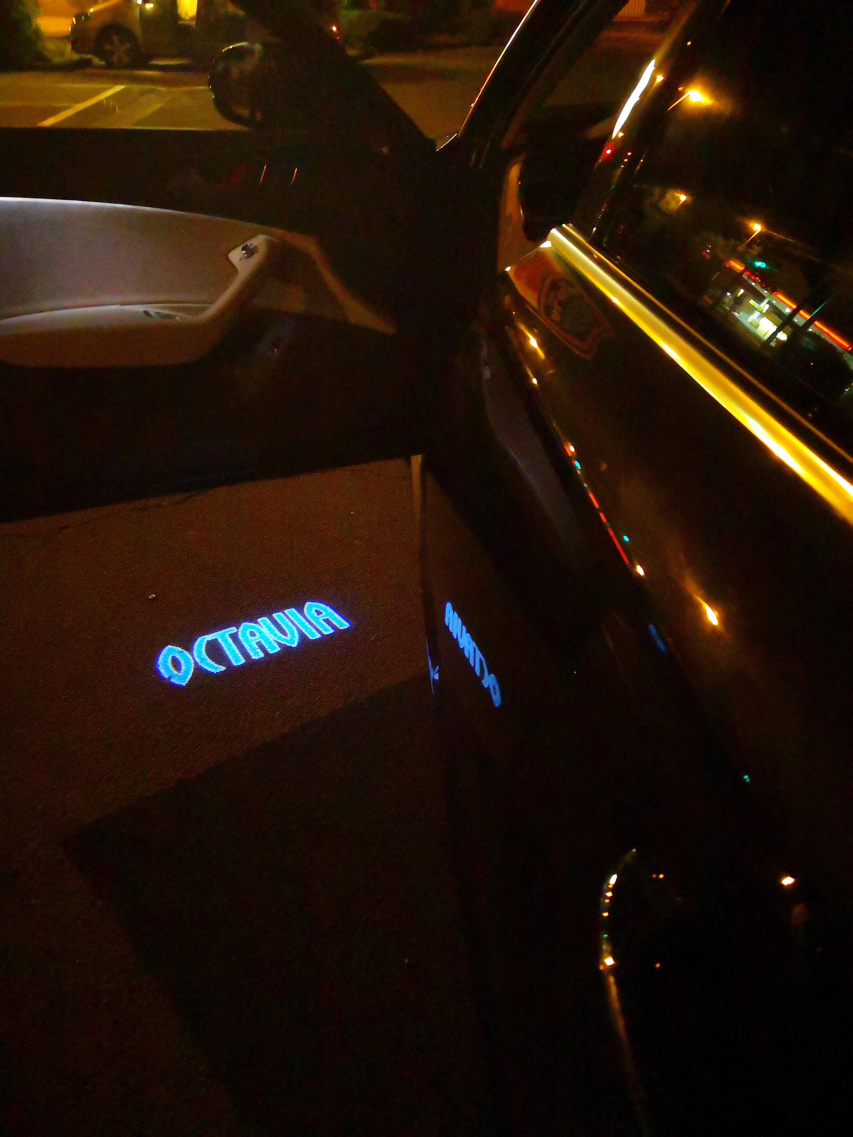 SKODA OCTAVIA LOGO PROJECTOT LIGHTS Nr.103 (quantity  1 =  2 Logo Film /  2 door lights)