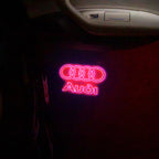 AUDI LOGO PROJECTOT LIGHTS Nr.19 (الكمية 1 = 2 Logo Films /2 أضواء الباب)
