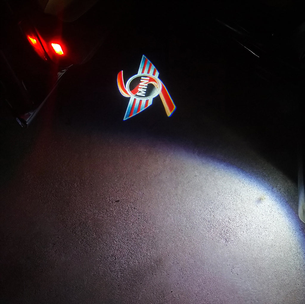 MINI S LOGO PROJECROTR LIGHTS Nr.53 (quantity  1 =  2 Logo Film /  2 door lights)