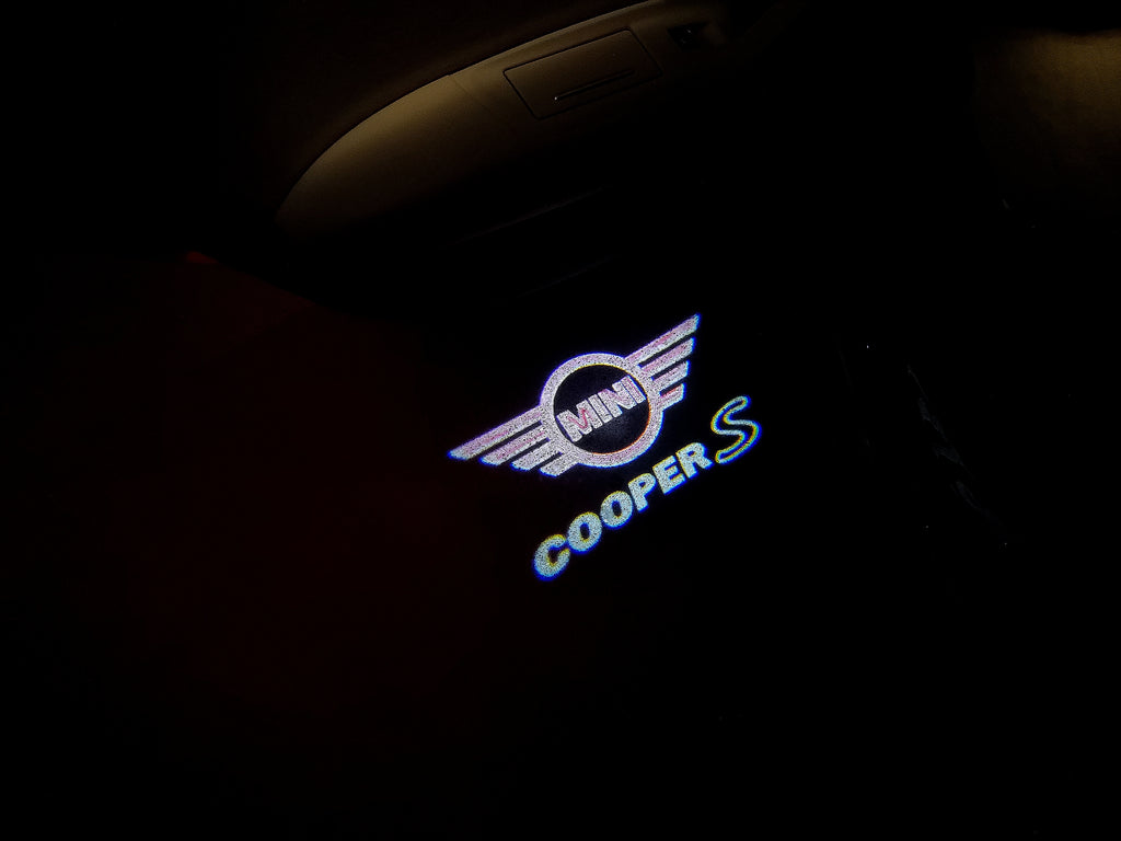 MINI COOPER S LOGO PROJECROTR LIGHTS Nr.144 (quantity  1 =  2 Logo Film /  2 door lights)