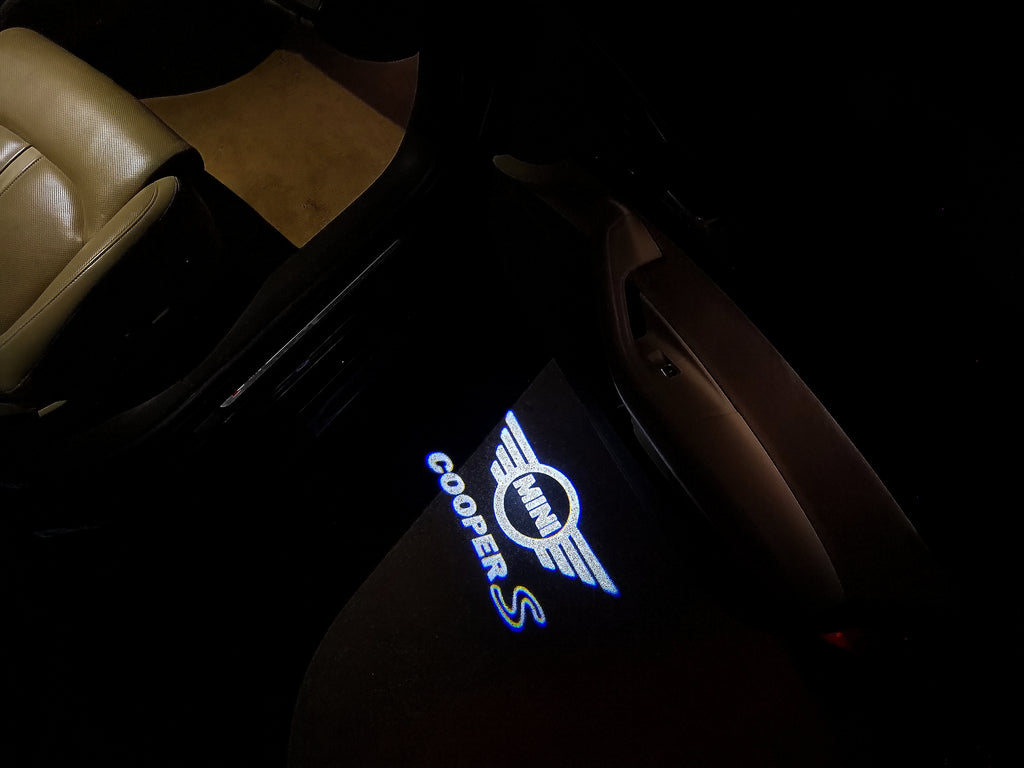 MINI COOPER S LOGO PROJECROTR LIGHTS Nr.27 (quantity  1 =  2 Logo Film /  2 door lights)
