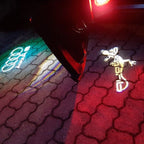AUDI QUATTRO GECKO LOGO PROJECTOR LIGHTS Nr.64 (الكمية 1 = 2 فيلم شعار / 2 باب)