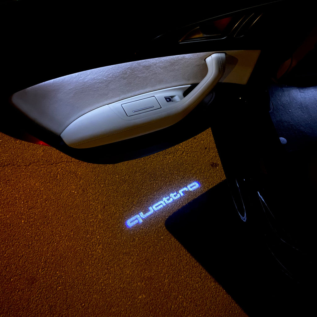 AUDI LOGO PROJECTOT LIGHTS Nr.98 (الكمية 1 = 2 شعار الأفلام / 2 أضواء الباب)