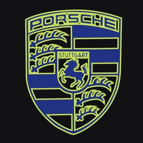 LOGO PROJECTOR LIGHTS PORSCHE Nr.05 (الكمية 1 = 2 شعار فيلم / 2 أضواء باب)
