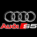 AUDI LOGO PROJECTOT LIGHTS Nr.35 (الكمية 1 = 2 Logo Films /2 أضواء الباب)