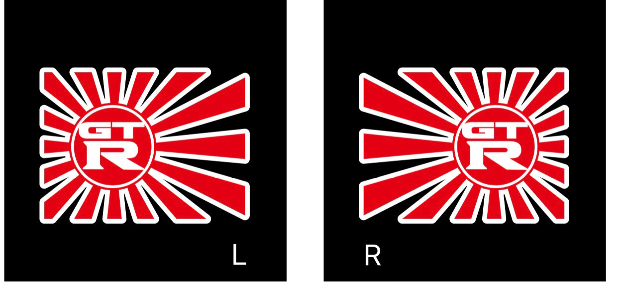 GTR R35 PROJECTOT LIGHTS Nr.03 (quantity 1 = 2 Logo Films /2 door lights）