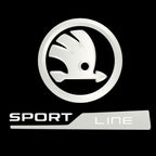 SKODA SPORT LINE LOGO PROJECTOT LIGHTS Nr.06(quantity  1 =  2 Logo Film /  2 door lights)