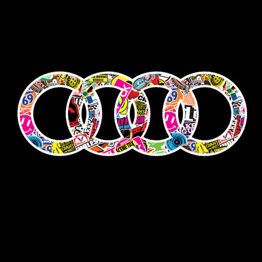 AUDI LOGO PROJECTOT LIGHTS Nr.10 (الكمية 1 = 2 Logo Films /2 أضواء الباب)