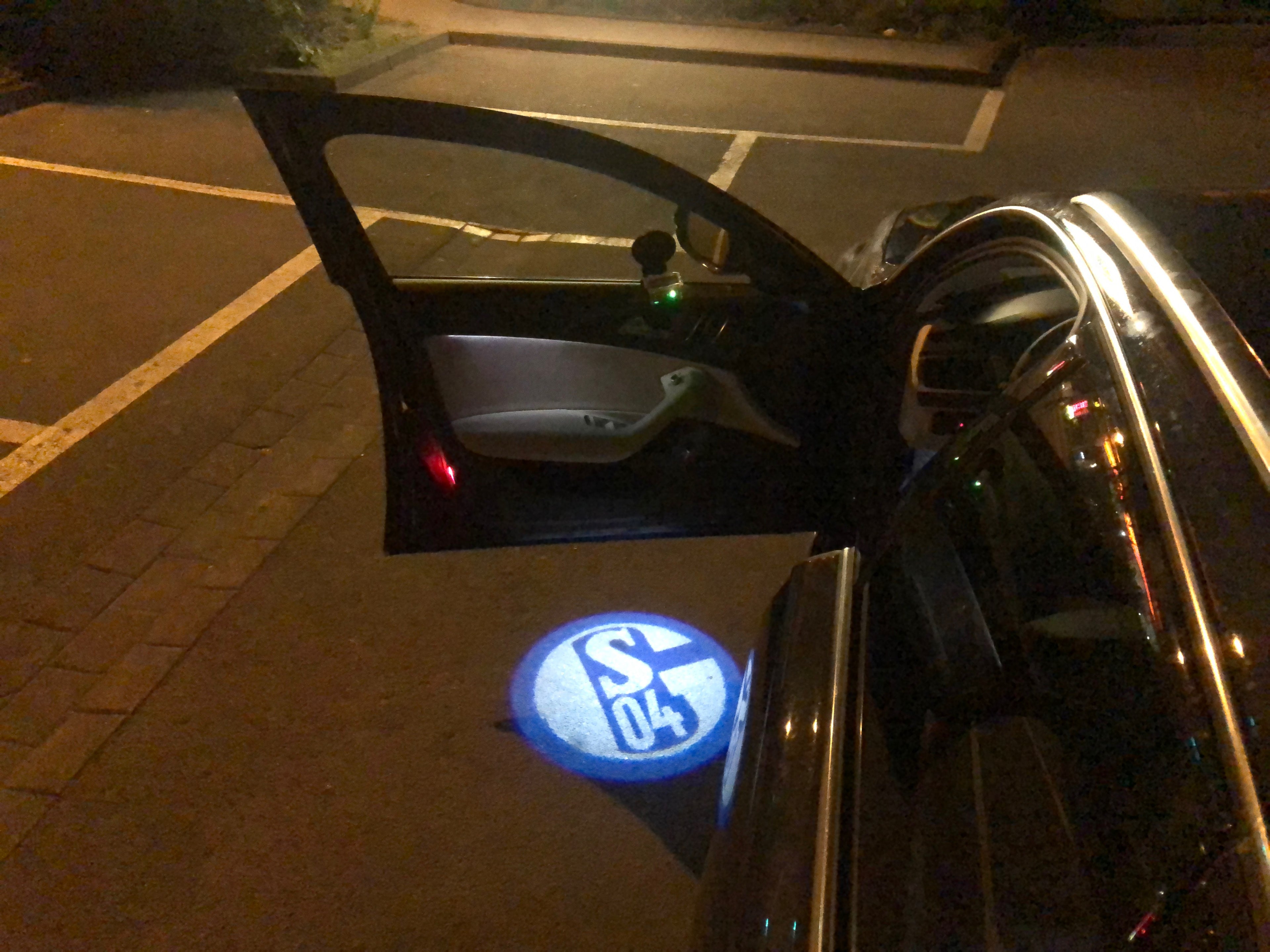 Football CLUB  SCHALKE 04  Logo door lights Nr.230  (quantity 1 = 2 Logo Films /2 door lights）