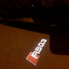 AUDI LOGO PROJECTOT LIGHTS Nr.60 (الكمية 1 = 2 Logo Films /2 أضواء الباب)
