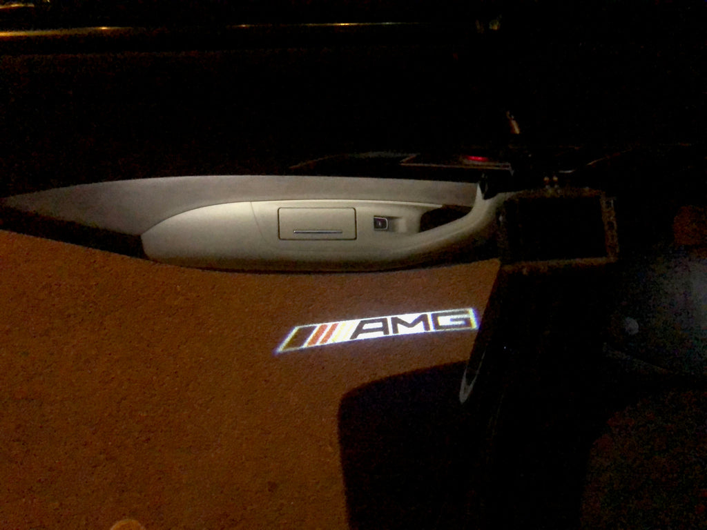 MERCEDES BENZ AMG LOGO PROJECTOT LIGHTS Nr.16 (quantity 1 = 1 sets/2 door lights)