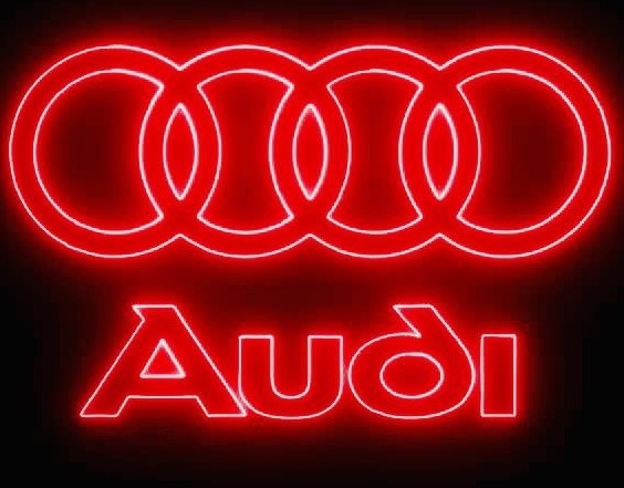 AUDI LOGO PROJECTOT LIGHTS Nr.19 (الكمية 1 = 2 Logo Films /2 أضواء الباب)