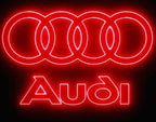 AUDI LOGO PROJECTOT LIGHTS Nr.19 (الكمية 1 = 2 Logo Films /2 أضواء الباب)