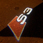 AUDI LOGO PROJECTOT LIGHTS Nr.24 (الكمية 1 = 2 Logo Films /2 أضواء الباب)