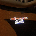 AUDI LOGO PROJECTOT LIGHTS Nr.253 (الكمية 1 = 2 Logo Films /2 أضواء الباب)