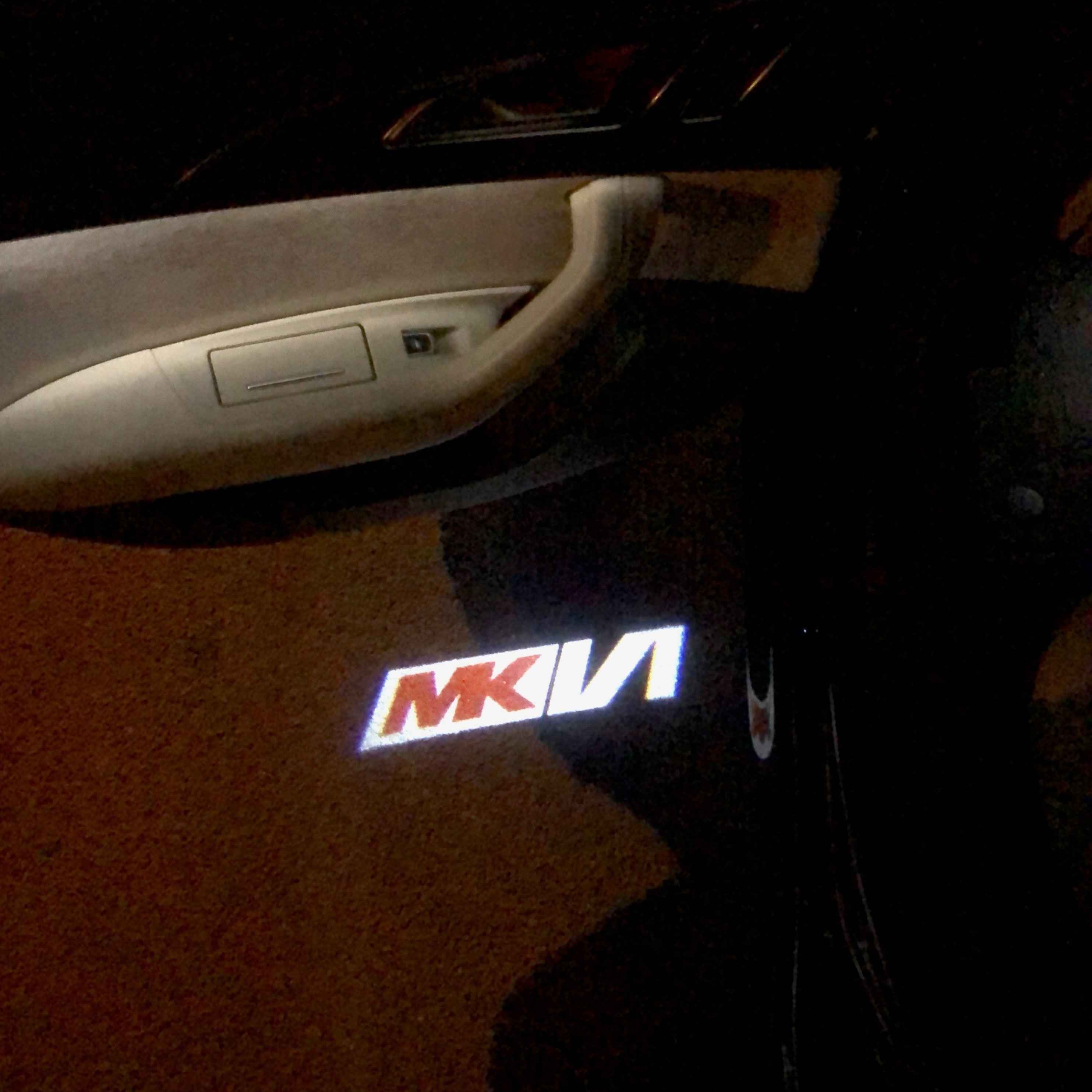 Volkswagen Door lights MK6 Logo  Nr. 102  (quantity 1 = 2 Logo Films /2 door lights)