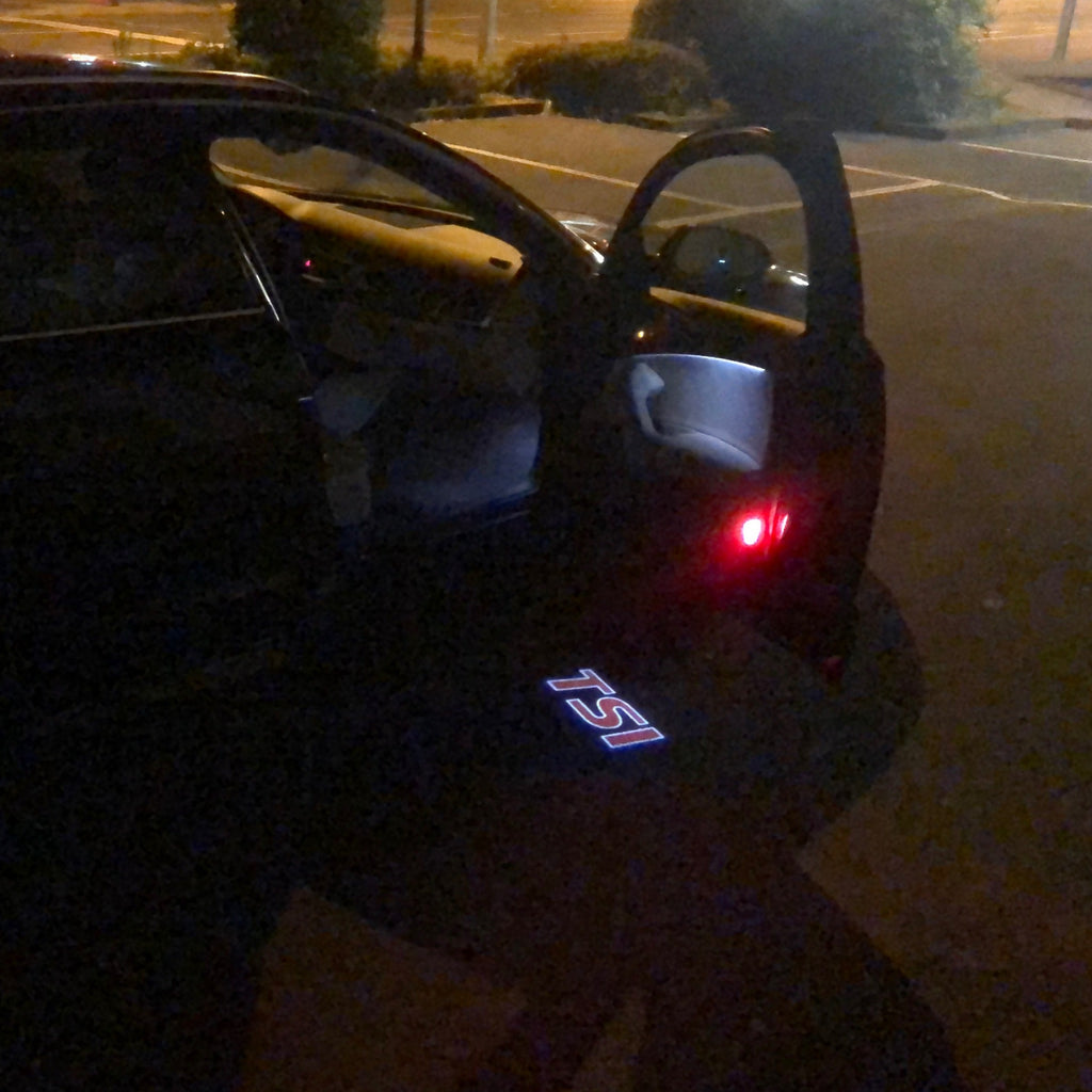 أضواء باب فولكس فاجن TSI Logo Nr. 58 (الكمية 1 = 2 Logo Films / 2 Door Lights）