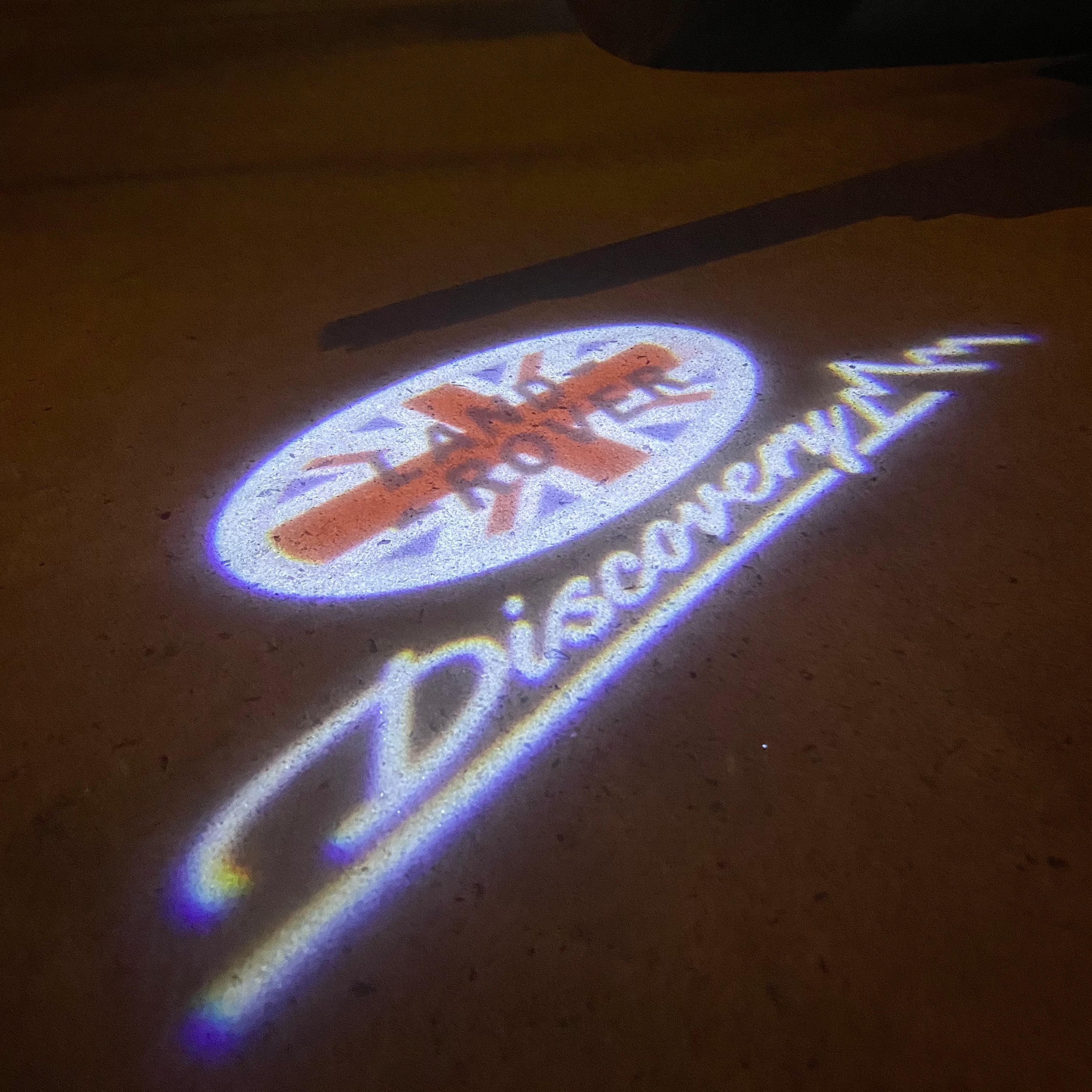 Land Rover LOGO PROJECROTR LIGHTS Nr.04 (الكمية 1 = 1 مجموعة / 2 أضواء باب)