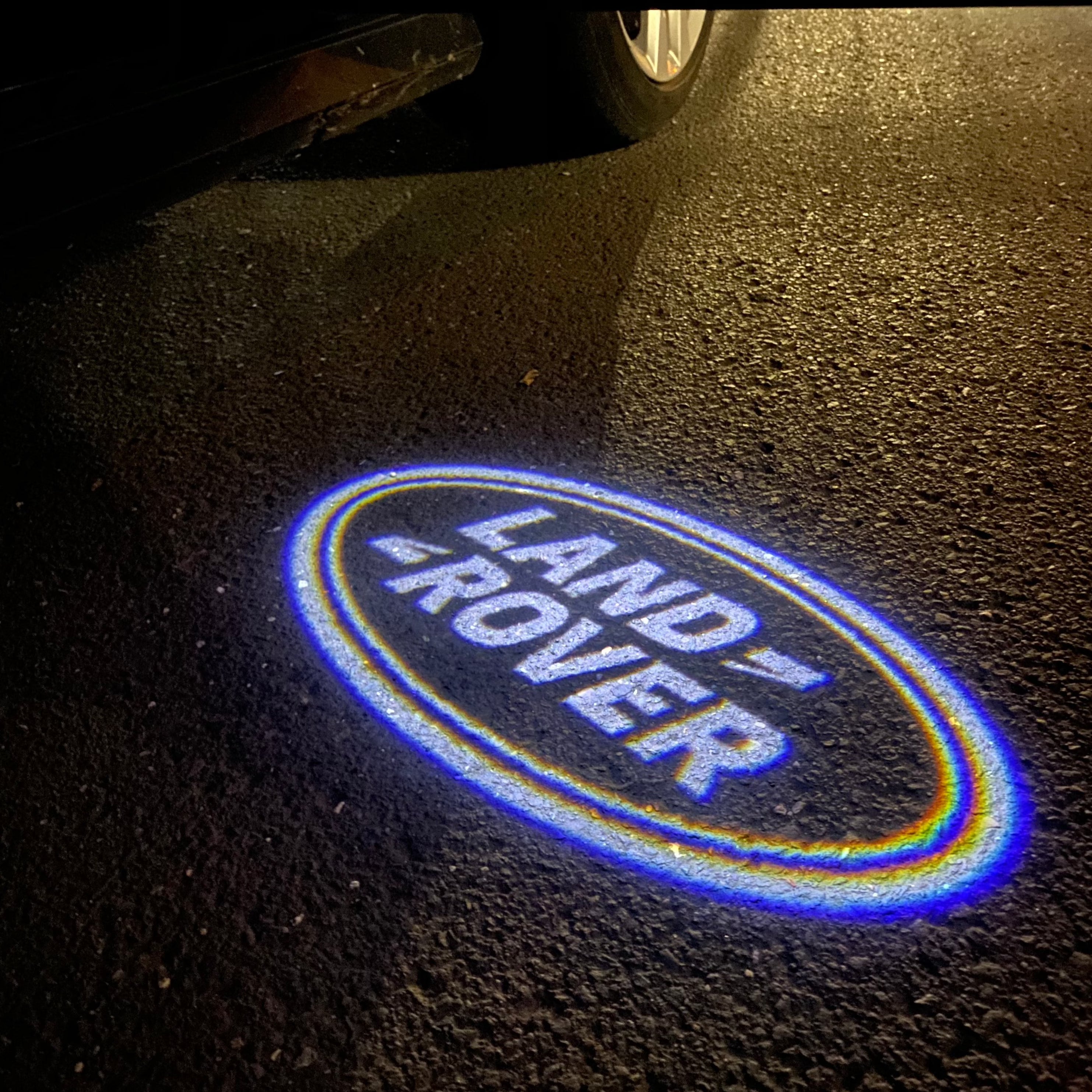 Land Rover LOGO PROJECROTR LIGHTS Nr.04 (الكمية 1 = 1 مجموعة / 2 أضواء باب)