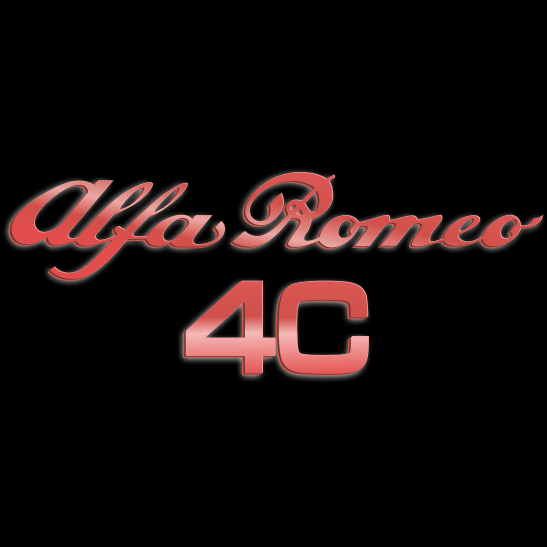 Alfa Romeo 4C RED COLOR LOGO PROJECTOT LIGHTS Nr.69 (quantity  1 =  2 Logo Film /  2 door lights)