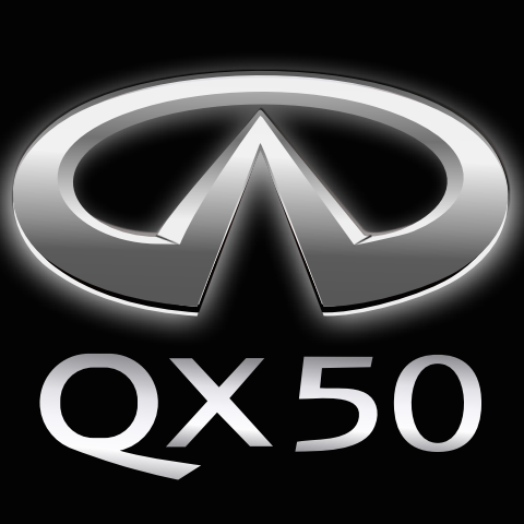 INFINTI QX50 LOGO PROJECROTR أضواء Nr.73 (الكمية 1 = 1 مجموعات / 2 أضواء الباب)